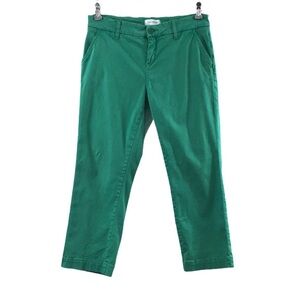 Lila Ryan Shamrock Green Capri Chino Pants Womens 6P Cropped Straight Leg Cotton
